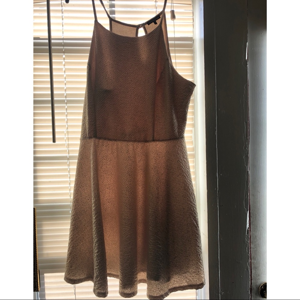 Charlotte Russe Plus Size Gold Skater Dress